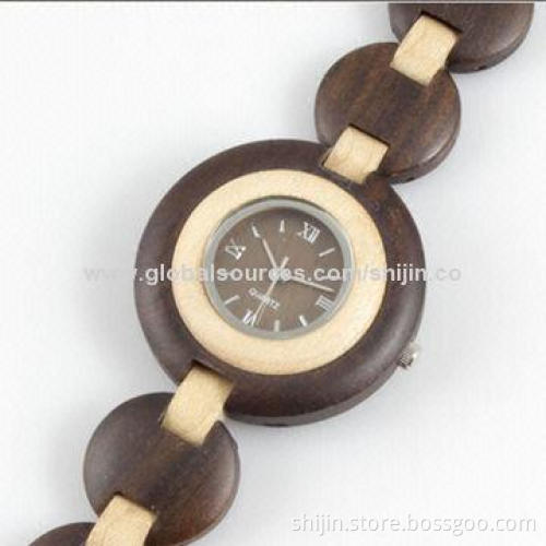 100% Eco-friendly Wooden Watch, Bi-color, Fast Delivery, China Manufacturer